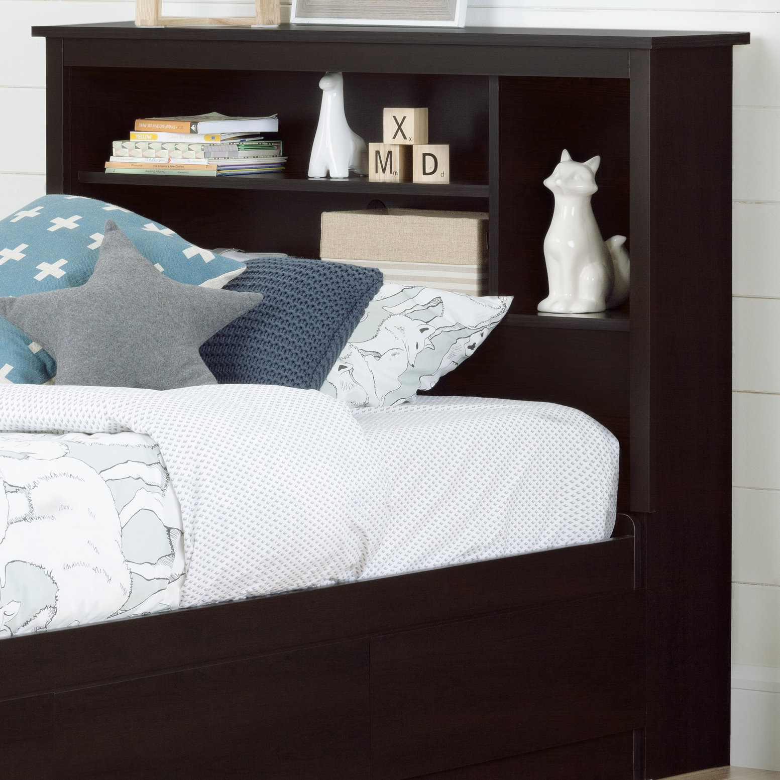 South Shore Fusion 40in Tall Twin Bookcase Headboard & Reviews Wayfair